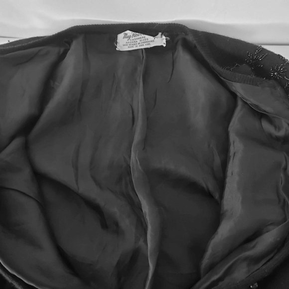 Vintage May Flower Arts Cashmere Angora Beaded Sweater SMALL - Picture 6 of 6